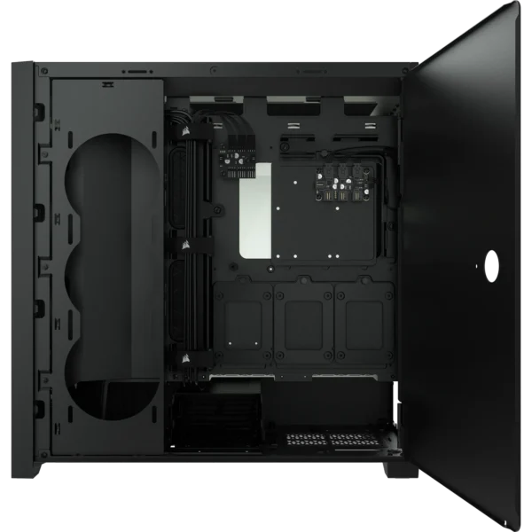 5000X RGB Black Tempered Glass Mid-Tower; 2x 3.5'' |  4x 2.5'' Drive Bays; Up to 360mm Radiator compatible; 3x 120mm fan incl - Image 3