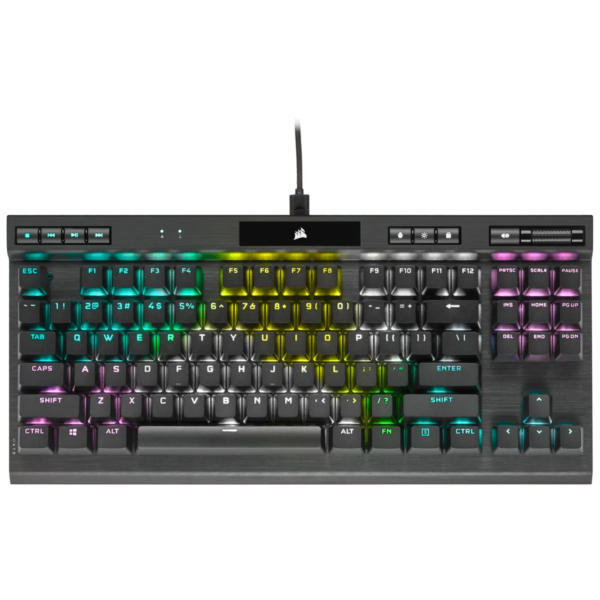 Corsair K70 RGB TKL Optical-Mechanical Gaming Keyboard; Backlit RGB LED; CORSAIR OPX Keyswitches; Black - Image 6