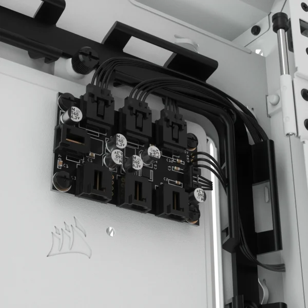 5000X RGB White Tempered Glass Mid-Tower; 2x 3.5'' |  4x 2.5'' Drive Bays; Up to 360mm Radiator compatible; 3x 120mm fan incl - Image 11