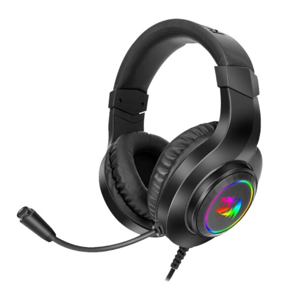 REDRAGON Over-Ear HYLAS Aux (Mic and Headset)|USB (Power Only)_x000D_
RGB Gaming Headset - Black