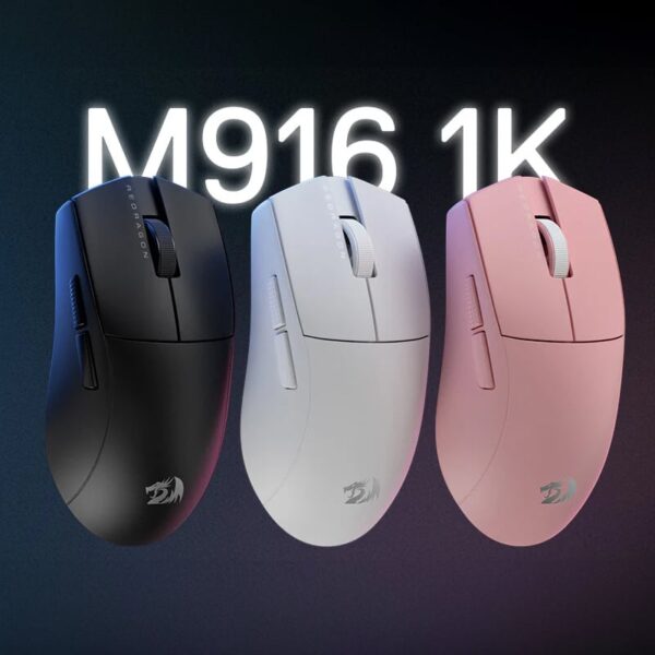 REDRAGON M916 PRO 1K 3-Mode Wireless Gaming Mouse - Pink - Image 5