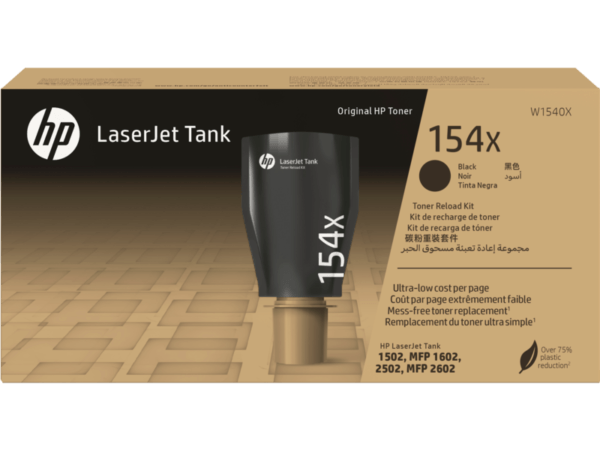 HP 154 A BLACK HIGH YIELD ORIGINAL LASERJET TANK TONER RELOAD KIT