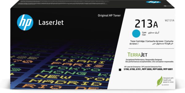 HP 213A CYAN ORIGINAL LASERJET TONER CARTRIDGE