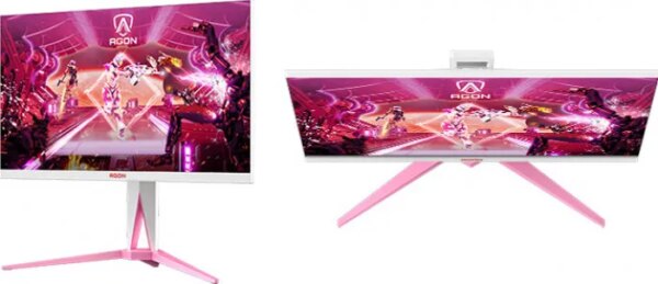 AOC AG275QXR AGON PINK Gaming Monitor|27 inch|IPS FHD 165Hz|1ms|HDMI DP|VESA|Flicker Free;|Low Blue Mode| FreeSync Premium