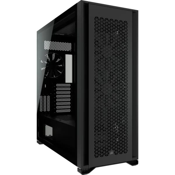 7000D Airflow Black Tempered Glass Mid-Tower; 6x 3.5'' |  4x 2.5'' Drive Bays ; 480mm Radiator Compatible; 3x140mm fan incl - Image 2
