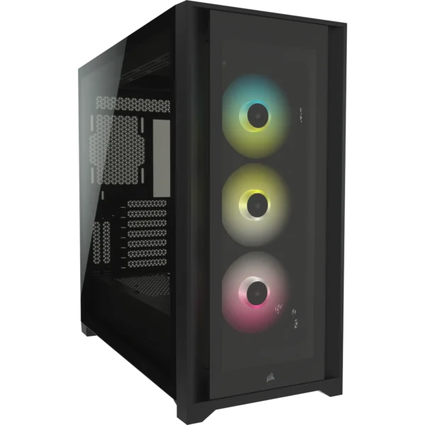5000X RGB Black Tempered Glass Mid-Tower; 2x 3.5'' |  4x 2.5'' Drive Bays; Up to 360mm Radiator compatible; 3x 120mm fan incl - Image 46