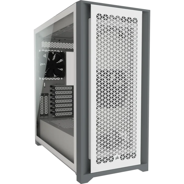 5000D Airflow White Tempered Glass Mid-Tower - 4x3.5''; 2x2.5''; Up to 360mm Liquid Coolers - ATX Chassis - Image 14