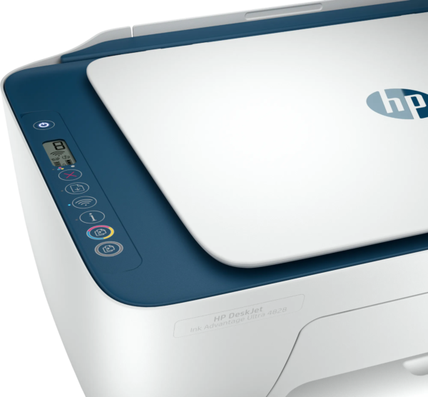 HP DeskJet IA Ultra 4828 AiO Printer A4 Ink; Print; copy; scan; wireless; 7.5 ppm (black) and 5.5 ppm (color).