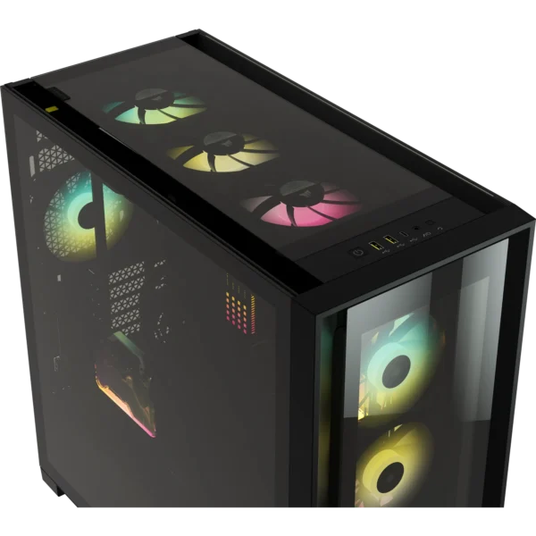 5000X RGB Black Tempered Glass Mid-Tower; 2x 3.5'' |  4x 2.5'' Drive Bays; Up to 360mm Radiator compatible; 3x 120mm fan incl - Image 14