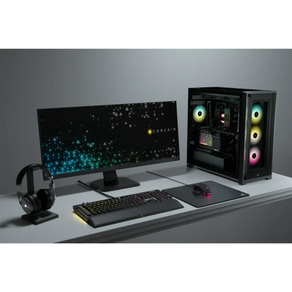 5000X RGB Black Tempered Glass Mid-Tower; 2x 3.5'' |  4x 2.5'' Drive Bays; Up to 360mm Radiator compatible; 3x 120mm fan incl - Image 9