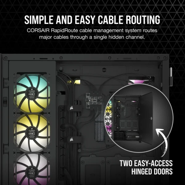 7000D Airflow Black Tempered Glass Mid-Tower; 6x 3.5'' |  4x 2.5'' Drive Bays ; 480mm Radiator Compatible; 3x140mm fan incl
