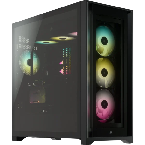5000X RGB Black Tempered Glass Mid-Tower; 2x 3.5'' |  4x 2.5'' Drive Bays; Up to 360mm Radiator compatible; 3x 120mm fan incl - Image 2