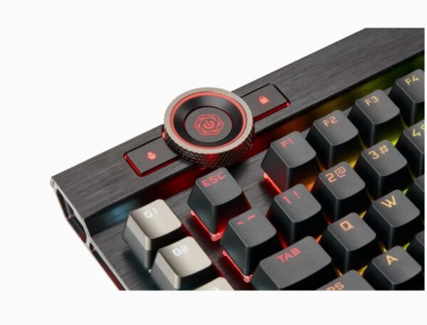 Corsair K100 RGB Optical-Mechanical Wired CORSAIR OPX Switch Keyboard with RGB Backlighting – Black. - Image 23