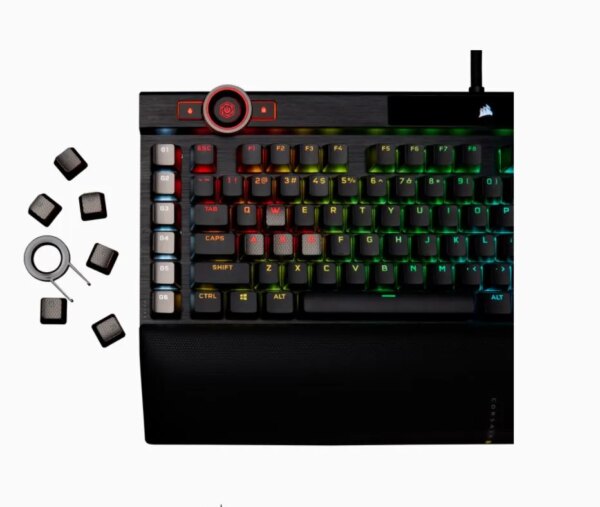 Corsair K100 RGB Optical-Mechanical Wired CORSAIR OPX Switch Keyboard with RGB Backlighting – Black. - Image 3