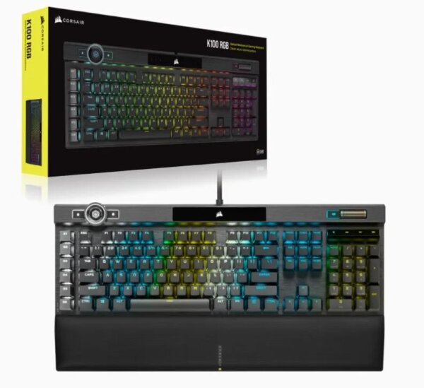Corsair K100 RGB Optical-Mechanical Wired CORSAIR OPX Switch Keyboard with RGB Backlighting – Black. - Image 33
