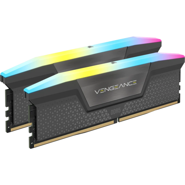 Corsair VENGEANCE RGB DDR5 64GB (2x32GB) DDR5 5200 CL40-40-40-77 1.25V AMD EXPO & Intel XMP - Grey. - Image 2
