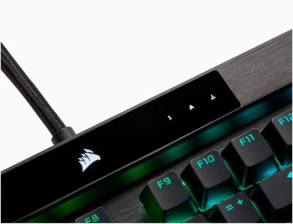 Corsair K100 RGB Mechanical Wired CHERRY MX SPEED Switch Keyboard with RGB Backlighting – Black. - Image 2