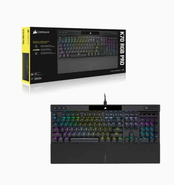 Corsair K70 RGB PRO Mechanical Gaming Keyboard - CHERRY MX SPEED Silver Keyswitches - Black - Image 6