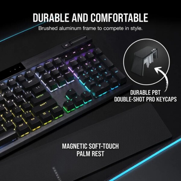 Corsair K70 RGB PRO Mechanical Gaming Keyboard - CHERRY MX SPEED Silver Keyswitches - Black - Image 16