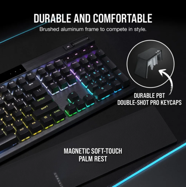 Corsair K70 RGB PRO Mechanical Gaming Keyboard - CHERRY MX SPEED Silver Keyswitches - Black - Image 23