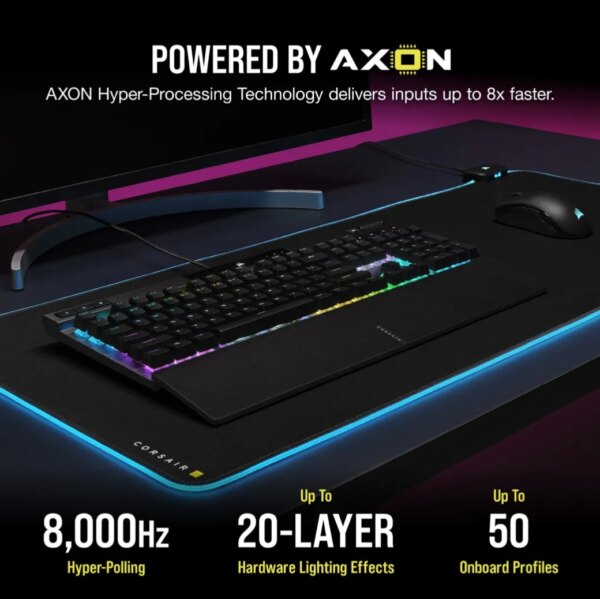 Corsair K70 RGB PRO Mechanical Gaming Keyboard - CHERRY MX SPEED Silver Keyswitches - Black - Image 15