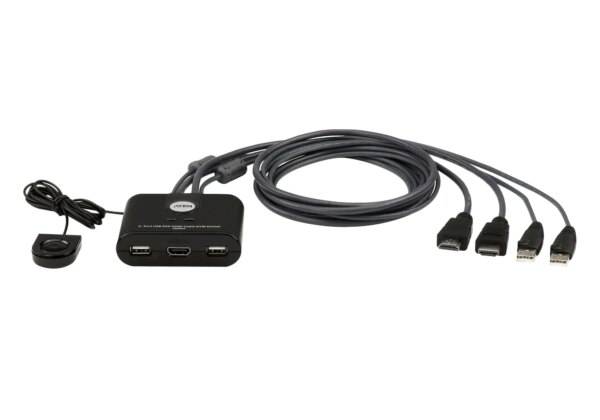 2-Port USB 4K HDMI Cable KVM Switch with Remote Port Selector - Image 6