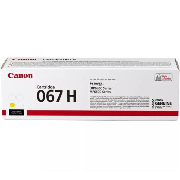 CANON 067 HIGH CAPACITY TONER CARTRIDGE (YELLOW)